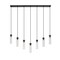 Z-Lite Beau Linear Chandelier, 7-Light, 4.75 In.W x 54 In.L x 12.75 In.H, Matte Black/Clear 740P-7L-MB - alternate 3